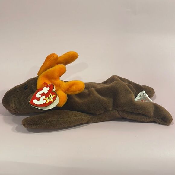 1993 Vintage Chocolate the Moose Ty Original Beanie Baby 9” PVC Pellets NWT EUC - Picture 2 of 9